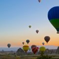 Travel Turkey Balloons Cappadocia Valley Landscape
